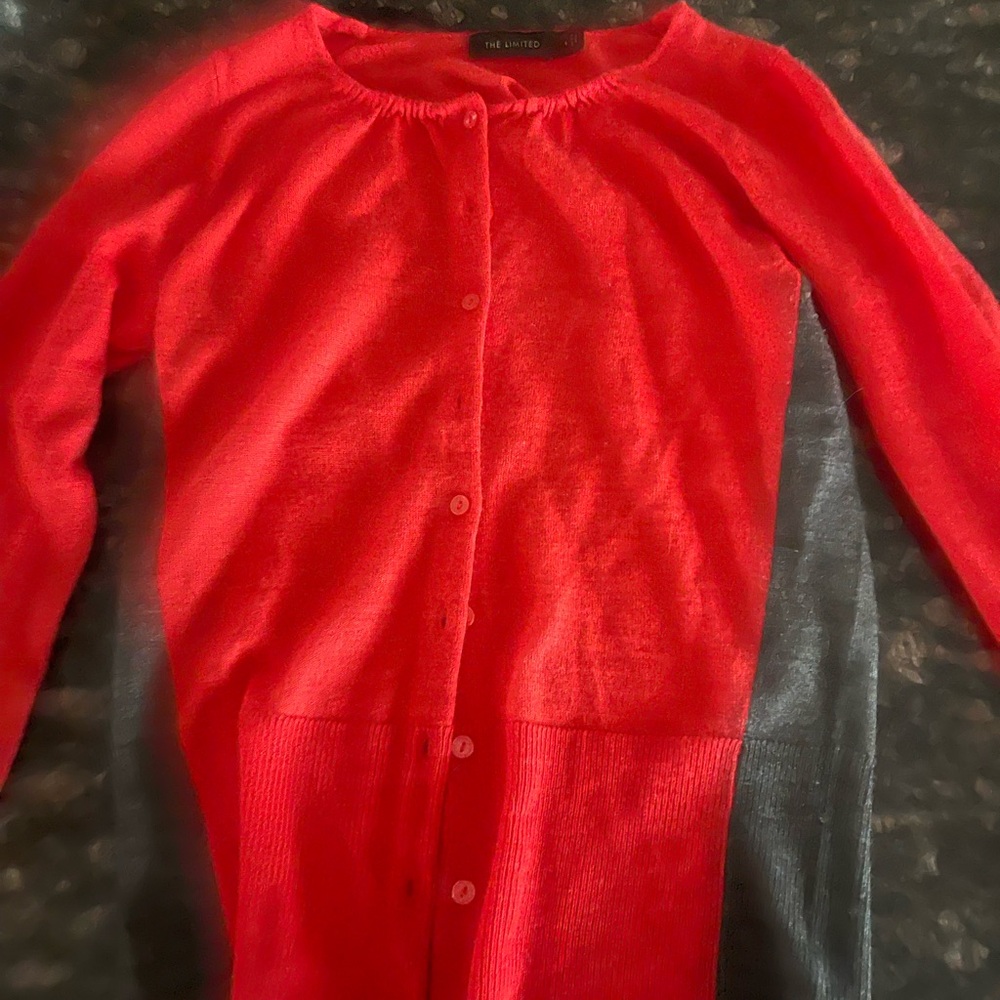 The Limited Vibrant Red Cardigan